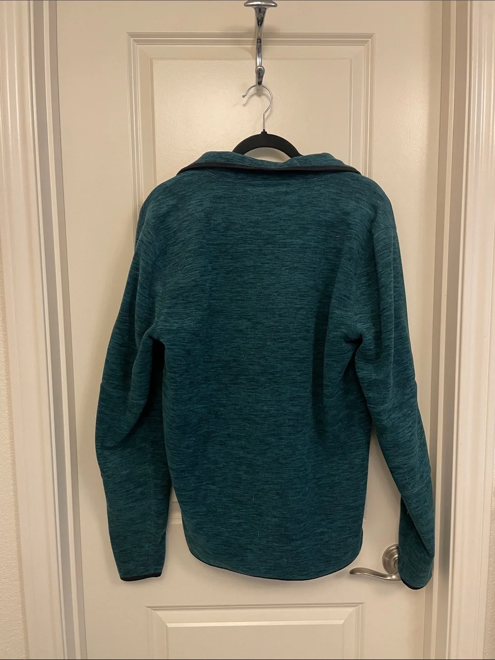 Banana Republic Teal Zip-Neck Pullover half zip Sweater